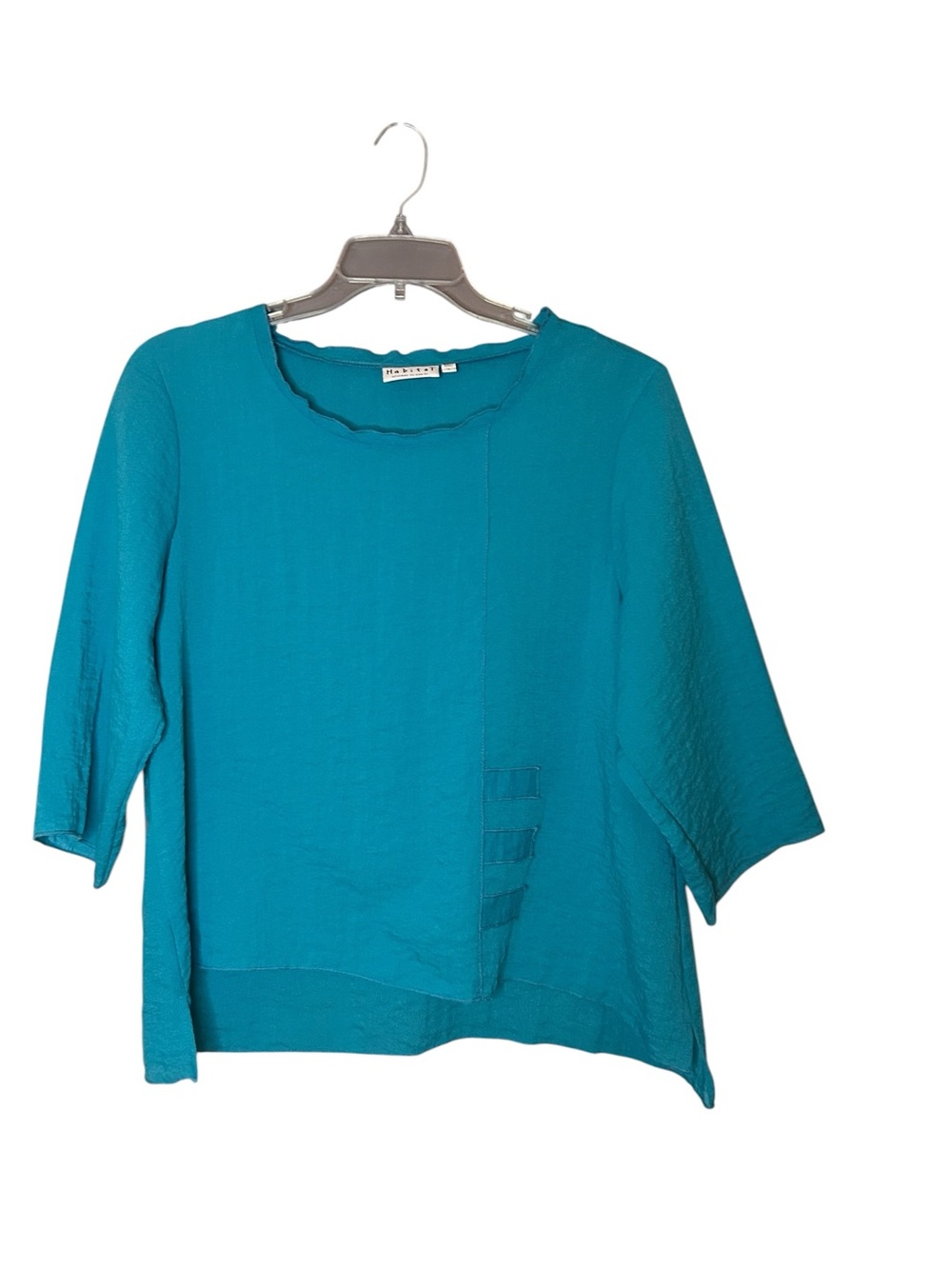 Habitat Teal Three-Quarter Sleeve Tunic Top size small
